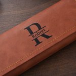 Personalised PU Leather Multi-Colour Glasses Holders with Name and Initial Daily Use Birthday Gift for Dad Mom