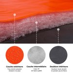 Manteau d'hiver pour chien imperméable personnalisé avec motif empreinte de patte et nom - Cadeau activités extérieures pour animal de compagnie