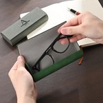 Personalised PU Leather Multi-Colour Glasses Holders with Name and Initial Daily Use Birthday Gift for Dad Mom