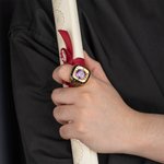Personalisierte eingraviert Stempel Sterling Silber Ring mit Geburtsstein Mementos Schmuck Graduierung Geschenk für Männer Absolventen