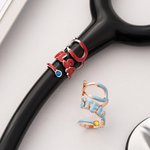 Personalised Multicolor Name Birthstone Stethoscope ID Tag Medical Accessory Nurse Day Appreciation Graduation Gift for Nurse Doctor Medical Student