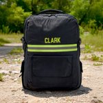 Personalized Firefighter Large Capacity Reflective Strip Backpack with Name Daily Use Birthday Gift for Firefighters Firemen