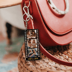 Portachiavi personalizzato in acrilico con testo e iniziali per 3 foto di film Compleanno San Valentino Regalo commemorativo per coppie di amici
