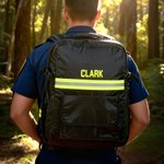 Personalized Firefighter Large Capacity Reflective Strip Backpack with Name Daily Use Birthday Gift for Firefighters Firemen