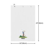Personalised Embroidered Cartoon Golf Character Quick Dry Waffle Golf Towel with Name Sport Accessories Birthday Gift for Golf Players Lovers