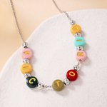 Colourful Beads that Bring Joy to Every Little Girl's Style - Personalised Sterling Silver Name Necklace Birthday Gift