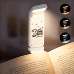 Personalised Cartoon Reading Character Adjustable Rotatable Rechargeable Clip LED Reading Lamp with Name Birthday Gift for Book Lovers Bookworms