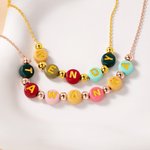 Colourful Beads that Bring Joy to Every Little Girl's Style - Personalised Sterling Silver Name Necklace Birthday Gift