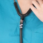 Personalized Birth Flower Stethoscope ID Tag with Name and Title Appreciation Graduation Gift for Nurse Doctor Medical Students