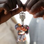 Personalized Cartoon Black Character Acrylic Keychain with Name Daily Use Valentine's Day Anniversary Gift for Couple