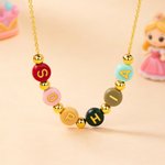 Colourful Beads that Bring Joy to Every Little Girl's Style - Personalised Sterling Silver Name Necklace Birthday Gift