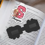 Spersonalizowana zakładka magnetyczna do książki z inicjałem i imieniem na walentynki, rocznicę i urodziny dla pary i miłośnika książek