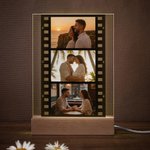 Luce notturna LED a pellicola personalizzata con 3 foto, luce a 7 colori - Regalo di San Valentino per coppia