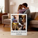 Personalisiertes Baustein Puzzle aus ABS-Material in drei Größen mit 1-6 Fotos und Text Valentinstag Jahrestag Geschenk für Paare