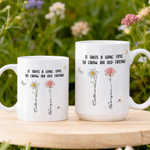 Personalised Crystal Birth Flower Ceramic Coffee Mug with Names Daily Use Birthday Gift for Friends