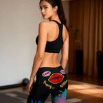 Henkilökohtainen Rakkaus Punainen Lip Stretch Leggingsit Jooga housut nimi Ystävänpäivä Vuosipäivä lahja vaimo tyttöystävä