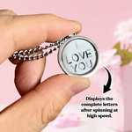 Disco giratorio personalizado I Love You Collar colgante con nombre y fecha Dainty Jewelry Valentine's Day Birthday Gift for Couple