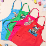 Personalisierte niedlichen Bogen Hut Ostern Hase Ei einstellbar Kind Schürze Koch Hut Set mit Namen und Tasche Ostern Party Geschenk für Jungen Mädchen