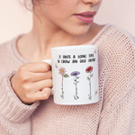 Personalised Crystal Birth Flower Ceramic Coffee Mug with Names Daily Use Birthday Gift for Friends