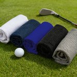 Personalised Embroidered Cartoon Golf Character Quick Dry Waffle Golf Towel with Name Sport Accessories Birthday Gift for Golf Players Lovers