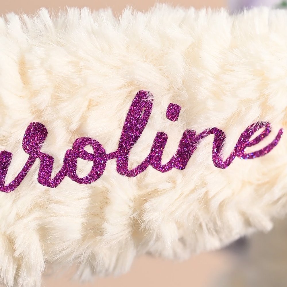 Personalized Cute Bow Stuffed Bunny Plush Toy with Glitter Name Birthday Baby Shower Gift for Kids 6