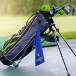 Personalised Embroidered Cartoon Golf Character Quick Dry Waffle Golf Towel with Name Sport Accessories Birthday Gift for Golf Players Lovers