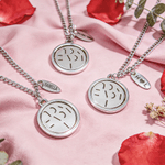 Disco giratorio personalizado I Love You Collar colgante con nombre y fecha Dainty Jewelry Valentine's Day Birthday Gift for Couple
