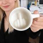 Personlig Morsom Fuck Text Middle Finger 11 oz keramisk krus med navn Daglig bruk Bursdagsgave til venn Kollega