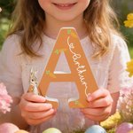 Personalisierte niedliche Ostern Kaninchen Initial Multicolor Ornament mit Namen Schreibtisch Party Dekor Korb Stuffer Ostern Geschenk für Familie Kinder