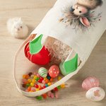 Personalizzato carino peluche coniglio fiore orecchie cestino di Pasqua con nome uova di Pasqua caccia partito favori regalo per ragazzi ragazze