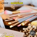 Personalized Cute Tail-Bouncing Marsupilami 5 Pcs Makeup Brush Storage Box Set with Name Birthday Wedding Gift for Women | Callie × Marsupilami®
