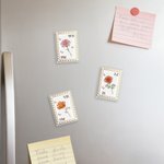 Personalized Crystal Birth Flower Postage Stamp Acrylic Fridge Magnet with Initials Home Decor Birthday Gift for Family Friend