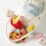 Personalised Dreamy Rabbit Flower Butterfly Cute Bunny Ears Easter Basket with Name Easter Egg Hunt Party Favors Gift for Kids Boys Girls
