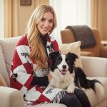 Personalized Dog Cat Face Photo Multicolor Soft Warm Scarf with Name Daily Wear Winter Birthday Christmas Gift for Pet Lovers
