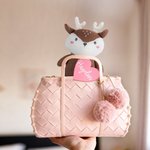 Personalised Heart Cute Deer Soft Stuffed Plush Toy with Name Valentine's Day Birthday Gift for Kids Toddlers