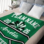 Gepersonaliseerde Multicolor Cheerleading Pompom Zachte Deken met Naam Jaar Huisdecoratie Verjaardag Team Cadeau voor Cheerleaders Coaches