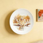 Personalised Watercolour Style Photo Decor Plate with Text and Date Home Decor Valentine's Day Housewarming Gift for Couple Family