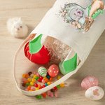 Personalized Cute Peter Rabbit Initial Reusable Bunny Ear Easter Bucket Basket with Name Easter Egg Hunting Easter Party Favors Gift for Kids