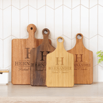 Personlig Graverad Jubileum Datum Namn Trä Vändbar Charcuterie Skärbräda med Grepp Housewarming Jubileum Present för Par