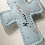 Personalizado Mariposa Flor de Nacimiento Cruz de cuero de la PU Marcapáginas magnético Clip Primera Comunión Bautizo Vuelta a la Escuela Regalo para los cristianos