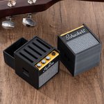 Personalised 3D Printing Retro Guitar Amp Shape Guitar Picks Holder Plectrum Storage Box with Name Birthday Gift for Musician Guitar Player