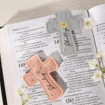 Personalizado Mariposa Flor de Nacimiento Cruz de cuero de la PU Marcapáginas magnético Clip Primera Comunión Bautizo Vuelta a la Escuela Regalo para los cristianos