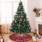 Jupe de sapin de Noël personnalisée Père Noël Style Elk avec noms Fête de Noël Décoration de la maison Cadeau d'hiver pour la famille