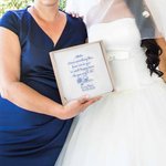 Personalised Embroidery Something Blue Birth Flower 100% Cotton Lace Wedding Handkerchief with Name and Date Wedding Gift for Bride