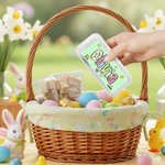 Personalised Cute Bunny Chick Doodle Letter Safe Stainless Steel Kid's Fork Spoon Knife 3 Pcs Cutlery Set with Case and Name Easter Gift for Kids