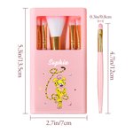 Personalized Cute Tail-Bouncing Marsupilami 5 Pcs Makeup Brush Storage Box Set with Name Birthday Wedding Gift for Women | Callie × Marsupilami®