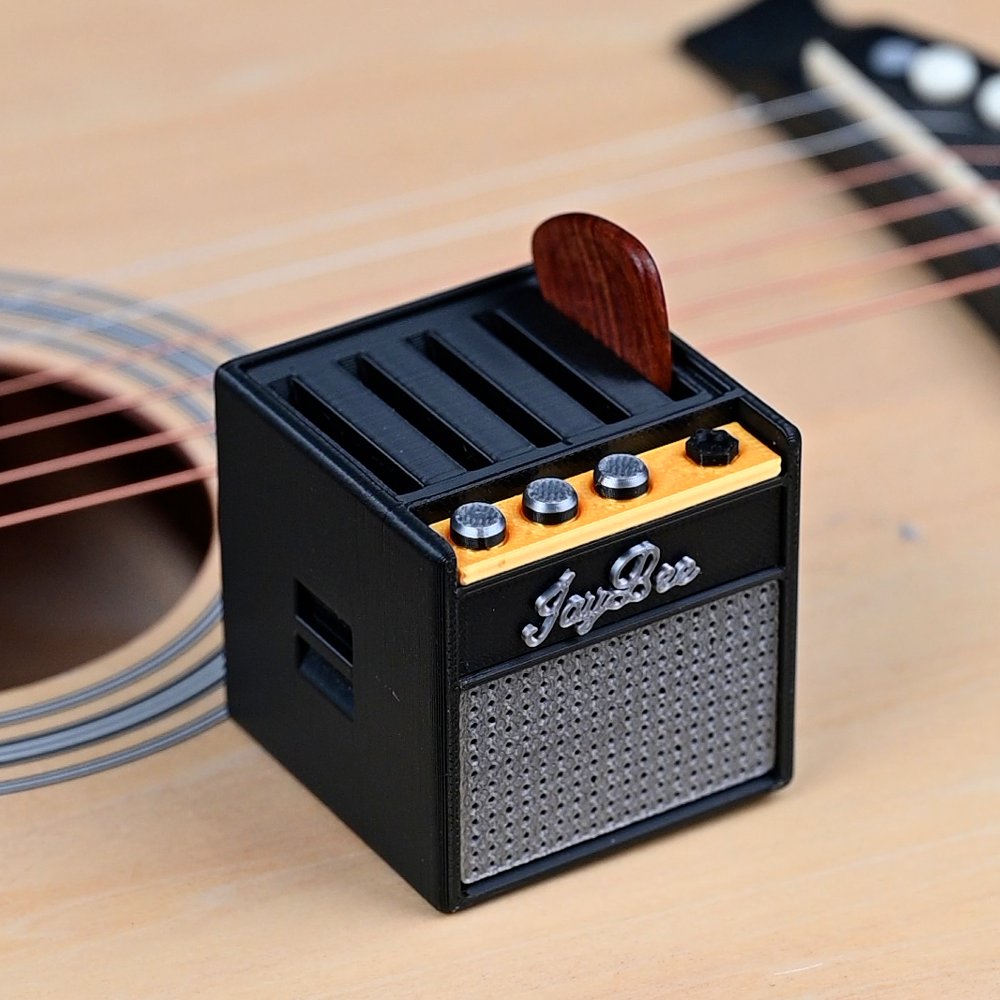 Personalized 3D Printing Retro Guitar Amp Shape Guitar Picks Holder Plectrum Storage Box with Name Birthday Gift for Musician Guitar Player 7