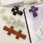 Personalizado Mariposa Flor de Nacimiento Cruz de cuero de la PU Marcapáginas magnético Clip Primera Comunión Bautizo Vuelta a la Escuela Regalo para los cristianos
