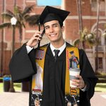 Etole de graduation personnalisée avec photo multicolore et texte Class of 2026 Cadeau de graduation pour les gradués unisexes