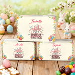 Gepersonaliseerde Howdy Pasen Schattige Bunny Paaskoekjes Blikken Doos met Naam Paasfeest Paasgeschenk voor kinderen